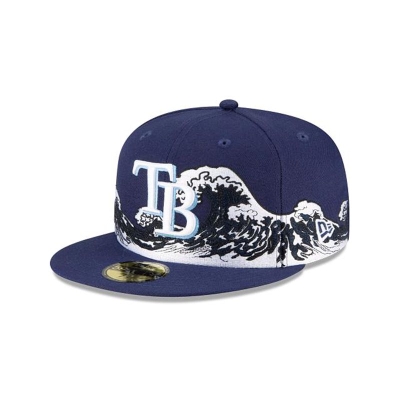 Tampa Bay Rays Gorra | New Era MLB Wave 59fifty Fitted Cap Mexico - Azules
